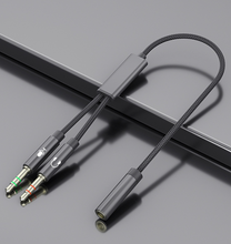 Load image into Gallery viewer, 3.5mm Y Splitter 2 Jack Male to 1 Female Headphone Mic Audio Adapter Cable