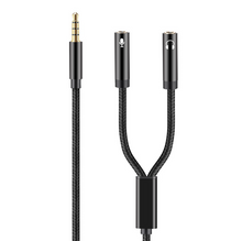 Load image into Gallery viewer, 3.5mm Stereo Audio 1 Male to 2 Female Headphone Y Splitter Cable