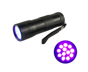 12 LED Black Light Lamp UV Torch Flashlight