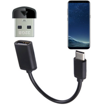 Load image into Gallery viewer, USB 3.1 Type C to USB A Female OTG USB Host Adapter Converter Braided Cable Lead
