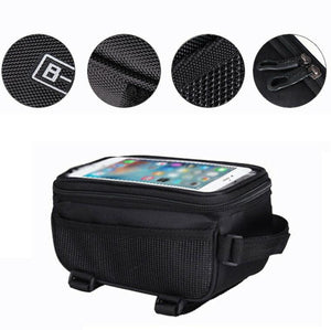 Bike Front Frame Bag Tube Pouch Touch Screen Bike Bag