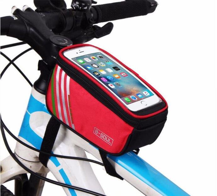 Bicycle Bag Touch Screen Bike Frame Tube Storage Pouch Case