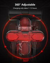 Load image into Gallery viewer, Red Rechargeable Bike Tail Light USB
