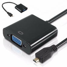 Load image into Gallery viewer, Micro HDMI to VGA Adapter Male to Female Cable For PC TV HDTV
