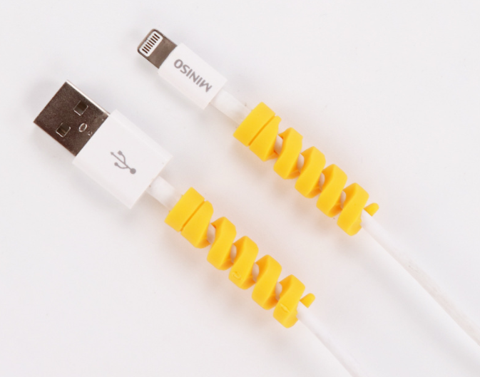 4pcs Spiral Cable Cord USB Charger Saver Cover Protector