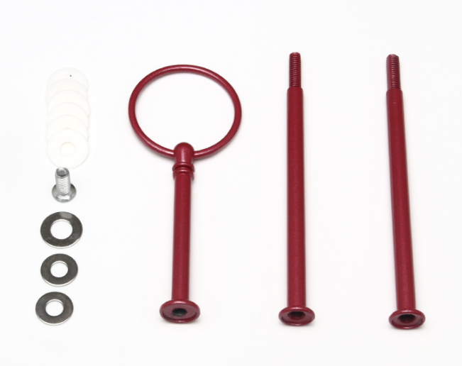 3 Layers Cupcake Plate Stand Handle Fitting Hardware Wedding Party Supply Red