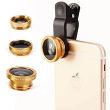 Load image into Gallery viewer, 3 In 1 Fish Eye Lens Kit For Mobile Phones iPhone
