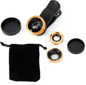 3 In 1 Fish Eye Lens Kit For Mobile Phones iPhone