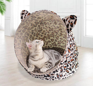 Foldable Soft Pet Puppy House Dog Cat Bed Tent Cave