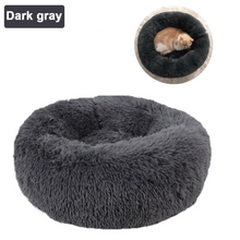 Load image into Gallery viewer, Pet Cat Calming Bed Warm Soft Plush Round Nest
