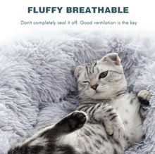 Load image into Gallery viewer, Pet Cat Calming Bed Warm Soft Plush Round Nest
