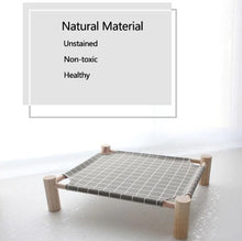 Load image into Gallery viewer, Wood Frame Small Dog Cat Sleep Bed Raised Pet Lounge Removable Hammock

