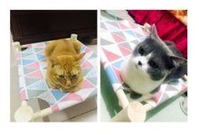 Load image into Gallery viewer, Wood Cat Bed Lounger Sleep Pet Cat Raised Hammock
