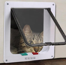 Load image into Gallery viewer, Pet Gate Dog Cat 4 Way Security Lock Flap Door L
