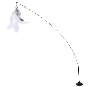 Funny Cat Kitten Pet Teaser Stick Feather Wire Chaser