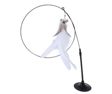Load image into Gallery viewer, Funny Cat Kitten Pet Teaser Stick Feather Wire Chaser
