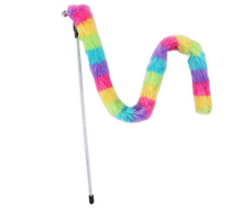 Load image into Gallery viewer, Funny Cat Toy Kitten Pet Stick Rainbow Interactive Play Wand
