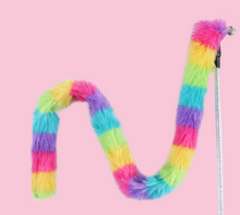 Load image into Gallery viewer, Funny Cat Toy Kitten Pet Stick Rainbow Interactive Play Wand
