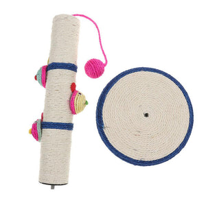 Cat Scratch Tree Kitten Scratching Pole Stand With Toy Ball