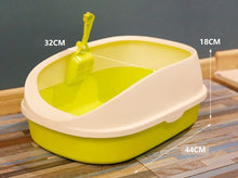 Load image into Gallery viewer, Cat Litter Tray and Scoop High Rim Toilet Pan Box Blue
