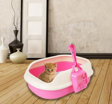 Load image into Gallery viewer, Pet Toilet Cat Litter Box Cat Sandbox Pink
