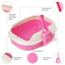 Load image into Gallery viewer, Pet Toilet Cat Litter Box Cat Sandbox Pink
