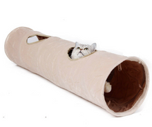 Load image into Gallery viewer, Pet Cat Tunnel Crinkly Tent with Ball Collapsible

