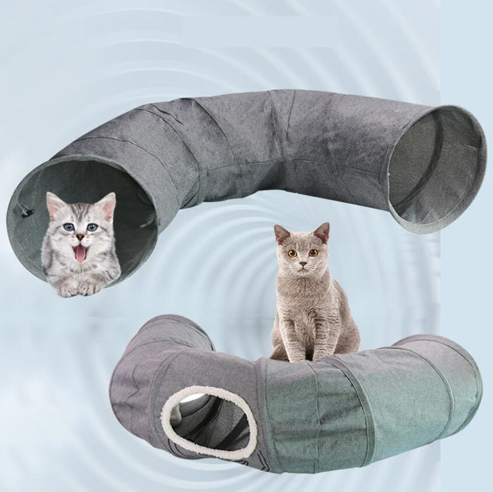 Cat Play Tunnel Expandable Foldable Kitten Tunnel