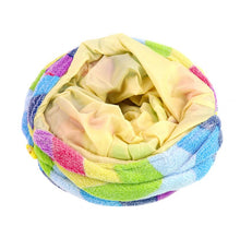 Load image into Gallery viewer, Collapsible Rainbow Cat Crinkle Play Tunnel
