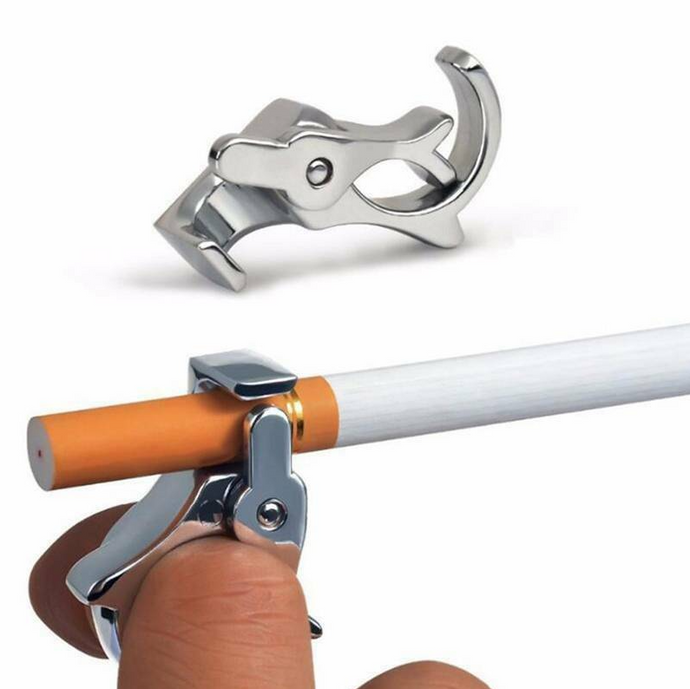 Cigarette Holder Metal Ring Finger Rack