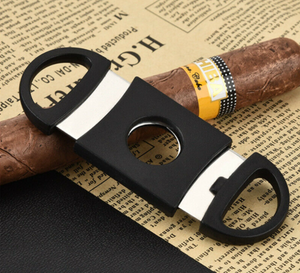 Cigar Cutter Stainless Steel Double Blades Guillotine Knife Pocket Scissors