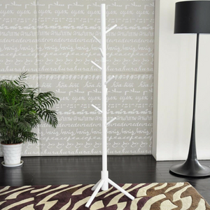 Coat Rack Wooden 8 Hooks Hats Hook Hanger Standing Wood Tree Stand Home