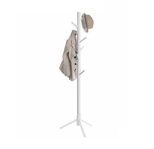 Coat Rack Wooden 8 Hooks Hats Hook Hanger Standing Wood Tree Stand Home