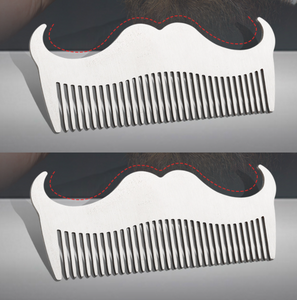 Stainless Steel Beard Comb Anti-Static Barber Shop Styling Tool