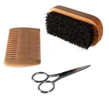 Load image into Gallery viewer, Shaping Styling Beard Comb Beard Brush Set
