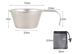 Stainless Steel Cup Picnic Portable 50ml 4Pcs