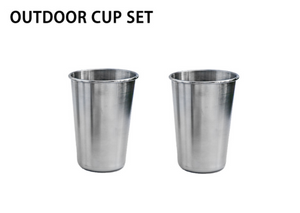 Stainless Steel Mini Cup Mug Drinking Coffee Beer Bottles 2PCS