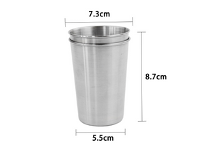 Stainless Steel Mini Cup Mug Drinking Coffee Beer Bottles 2PCS