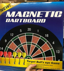 17" Magnetic Kids Toy Play Dart Board Dartboard with 6 Darts