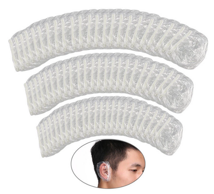 100PCS Disposable Salon Ear Cover Protection Hair Dye Styling Tool Accessories