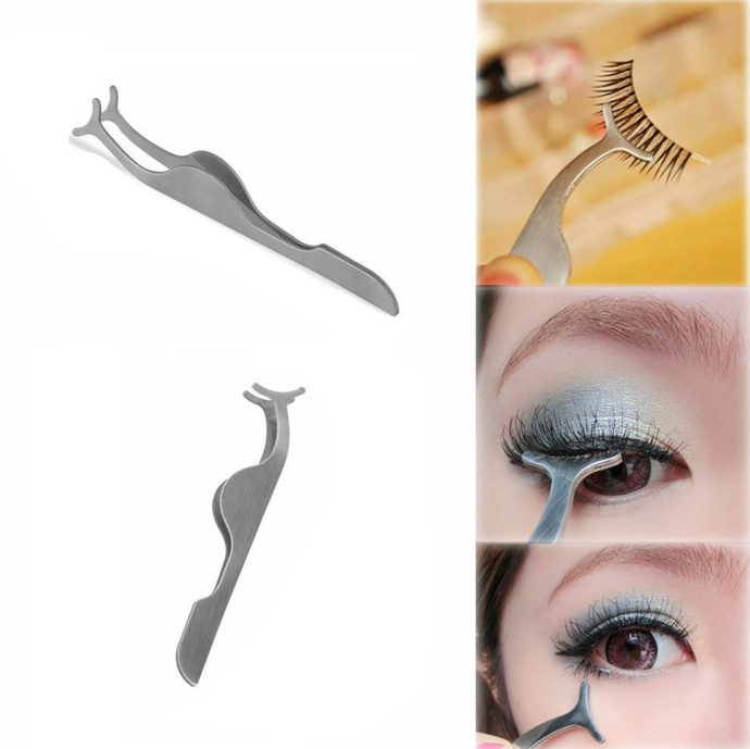 False Eyelashes Clip Eyelash Tweezers Applicator Eye Lash Aid Forcep Tools