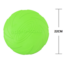 Load image into Gallery viewer, Rubber Frisbee Toy Soft Chew Bite Flying Discs Training Interactive 22cm
