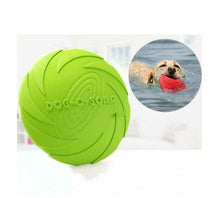 Load image into Gallery viewer, Rubber Frisbee Toy Soft Chew Bite Flying Discs Training Interactive 22cm
