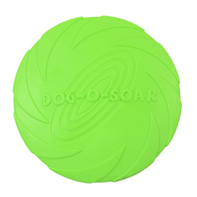 Load image into Gallery viewer, Rubber Frisbee Toy Soft Chew Bite Flying Discs Training Interactive 22cm
