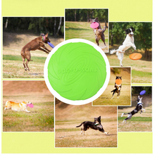 Load image into Gallery viewer, Rubber Frisbee Toy Soft Chew Bite Flying Discs Training Interactive 22cm
