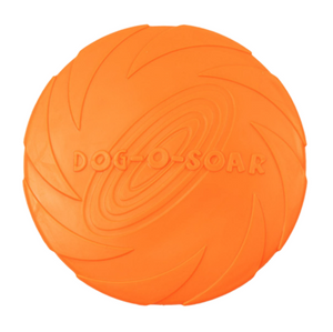 Rubber Frisbee Toy Soft Chew Bite Flying Discs Training Interactive 18cm