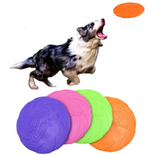 Load image into Gallery viewer, Rubber Frisbee Toy Soft Chew Bite Flying Discs Training Interactive 18cm
