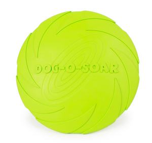 Rubber Frisbee Toy Soft Chew Bite Flying Discs Training Interactive 18cm