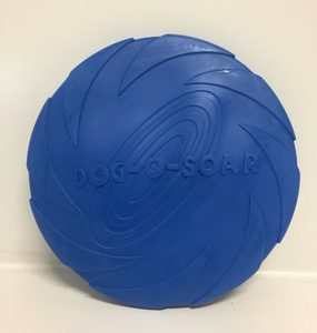 Rubber Frisbee Toy Soft Chew Bite Flying Discs Training Interactive 22cm