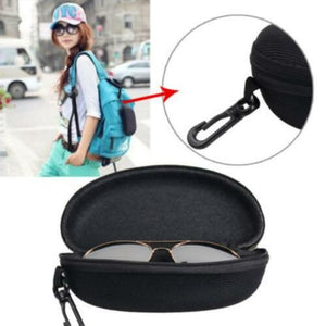 Portable Hard Shell Zip Eyewear Case Sunglasses Clam Protector